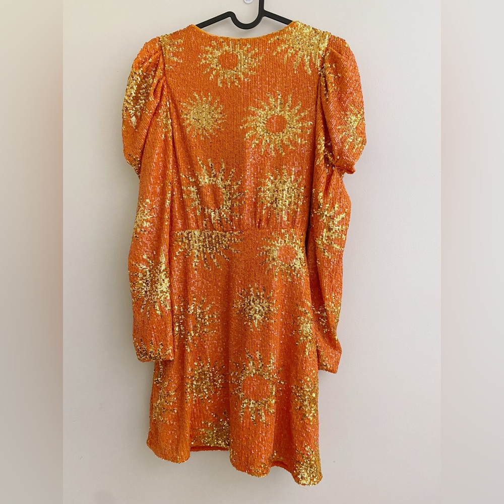 Farm Rio Sunny Mood Sequin Long-Sleeve Mini Dress size XS new nwt - Picture 6 of 7